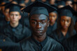 © Wirestock - AI generated illustration of a group of college graduates eagerly awaiting the commencement ceremony