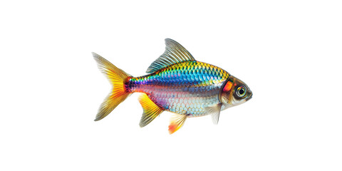 Wall Mural -  rainbow fish isolated on white background