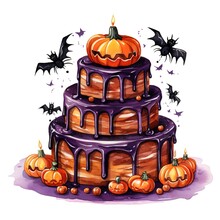 Halloween Sweet Treats Watercolor