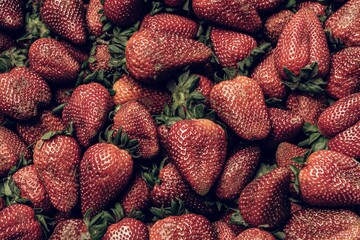 Closeup shot of fresh ripe strawberries