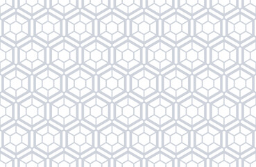 Wall Mural - Abstract Seamless Geometric Hexagons Grid Pattern.