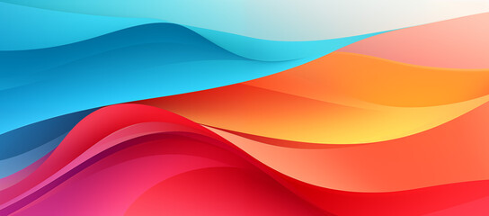 Wall Mural - an abstract colorful wave pattern on a white background is shown