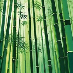 Green Bamboo Forest