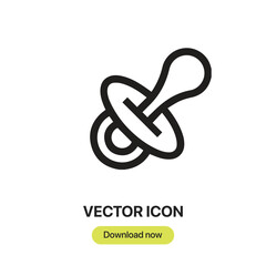 Poster - Pacifier icon vector. Linear-style sign for mobile concept and web design. Pacifier symbol illustration. Pixel vector graphics - Vector.	
