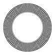 Abstract Radial Geometric Pattern for Decorative Round Frame.