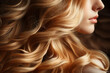 © zgurski1980 - flowing blond golden hair waves, luxurious and elegant appearance, hair texture