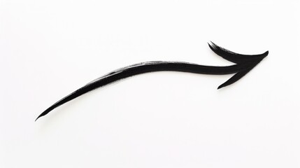 Black arrow pointing to the right isolated on a white background.