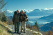 © Juri - An elderly couple goes on a mountain hike