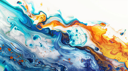 Colorful Chaos: Acrylic and Ink Dance in Water