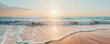 Magnificent Sunrise Beach. A calm place to relax. Sea and sky concept. Minimalist style beach holiday at sunset