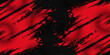© WzKz - Abstract Red and Black Dirty Grunge Background with Halftone Effect. Sports Background with Brush Stroke Illustration