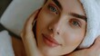 © Pravinrus - Facial scar treatment concept Woman treating facial scars at beauty clinic