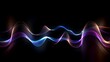 Mesmerizing Equalizer Effect with Vibrant Neon Lights and Fluid Sound Waves