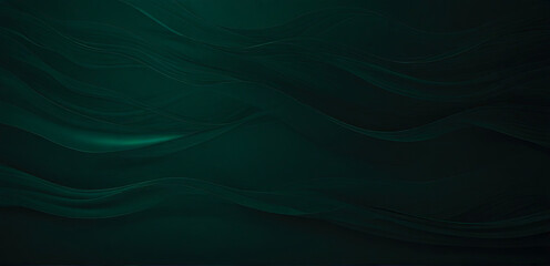 Wall Mural - Abstract dark green color waves background