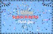 1 million Subscribers or one million Subscribers design concept made of people crowd Light Blue illustration.