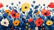 Spring and Summer Botanical Illustration Generative AI