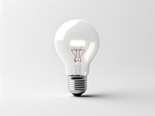 Wall Mural - Light bulb isolated on white background