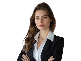 Wall Mural - portrait of a business woman with confident serious expression, businesswoman in formal style