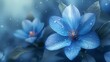 Vibrant Blue Flower Background Illustration for Spring Garden Generative AI