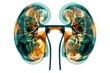 kidney organ isolated on transparent background