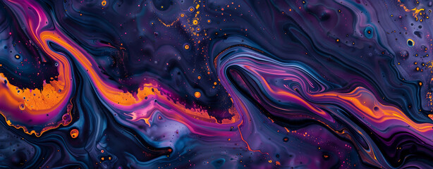 Canvas Print - Magenta Colors Liquid Paints