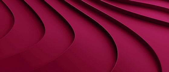 Poster - Abstract texture magenta pink background banner panorama long with 3d geometric waving waves curves gradient shapes for website, business, print design template paper pattern illustration