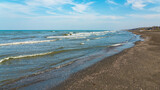 Fototapeta Na sufit - Shore of the Caspian Sea in northern Azerbaijan. Nabran