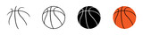 Fototapeta Las - Basketball ball vector icons. Basketball ball icon