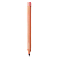 Poster - A pencil with a pink eraser on a Transparent Background