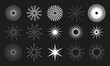 Безымянный-1Round patterns of the sun, stars. Sun, stars, magic symbols. Abstract stripes with center. Sunburst elements. Line hand drawn illustration EPS 10
