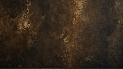 Poster - mocha brown to dark olive gradient color rough grunge rock texture close-up background from Generative AI