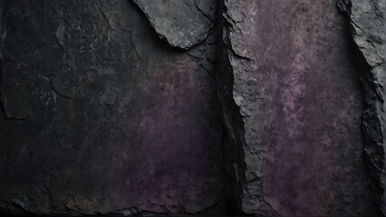 Poster - slate gray to dark lavender gradient color rough grunge rock texture close-up background from Generative AI