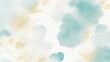 © Reazy Studio - Hazy watercolor splashes of pastel White Teal Gold and white Background