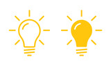 Fototapeta  - Light bulb icon set