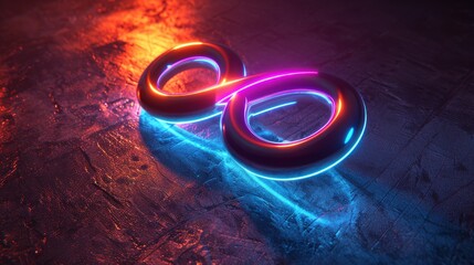 Leinwandbilder - Symbol for the infinity metaverse. 3D illustration.