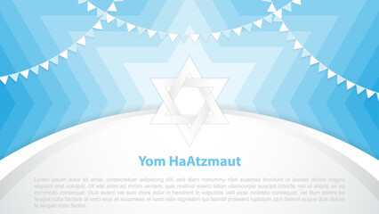 Yom HaAtzmaut, Independence Day is the national day of Israel, vector illustration