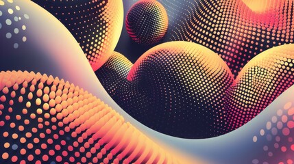 Leinwandbilder - The design includes halftone,3D, gradients, ball shapes, futuristic banners, abstract flyers, posters, trend presentations, minimalist brochures, and abstract presentations. Graphic design with