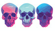 Skull vector image with white background 2d flat ca
