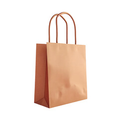 Poster - Brown paper bag with handles on Transparent Background