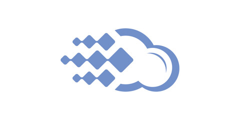 Wall Mural - creative logo design speed and clouds, technology, logo design template, symbol, icon, vector, creative idea.