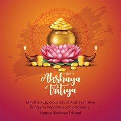 happy Akshaya Tritiya of India. abstract vector illustration design