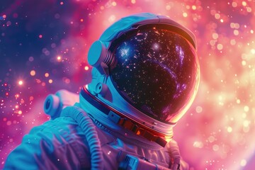 Wall Mural - close-up of a person wearing a space suit. great for science and technology concepts