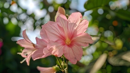 Poster - An Indonesian name for this plant is pohon anggrek hong kong, or the Hong Kong orchid tree, grows in the garden.