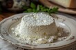 Plated ricotta chees