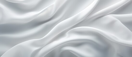Poster - White fabric folds close up texture abstract luxury wave cotton