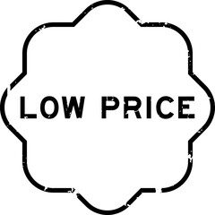 Wall Mural - Grunge black low price word rubber seal stamp on white background