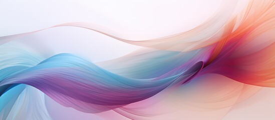 Poster - Colorful flowing abstract wave background