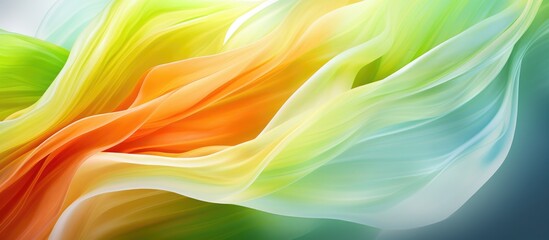 Poster - Colorful flowing fabric wave