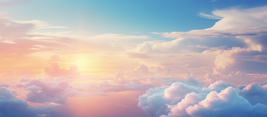 Poster - Sunset over scenic clouds