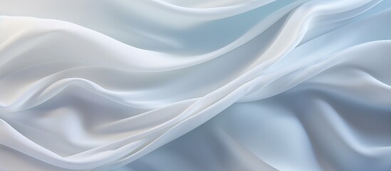 Poster - White fabric folds close up